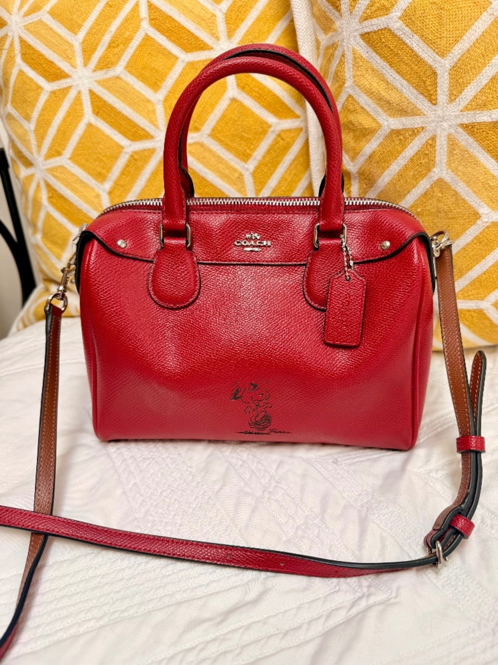 Coach x Snoopy Peanuts Leather Purse Bag Limited Edition brand new RED
